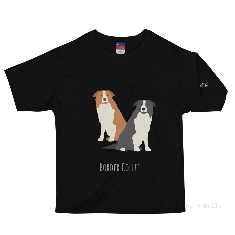 Border Collie Customised Champion T-Shirt Black / S