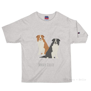 Border Collie Customised Champion T-Shirt Oxford Grey Heather / S