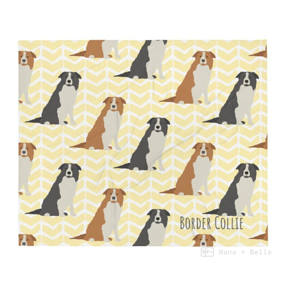 Border Collie Throw Blanket Cushions