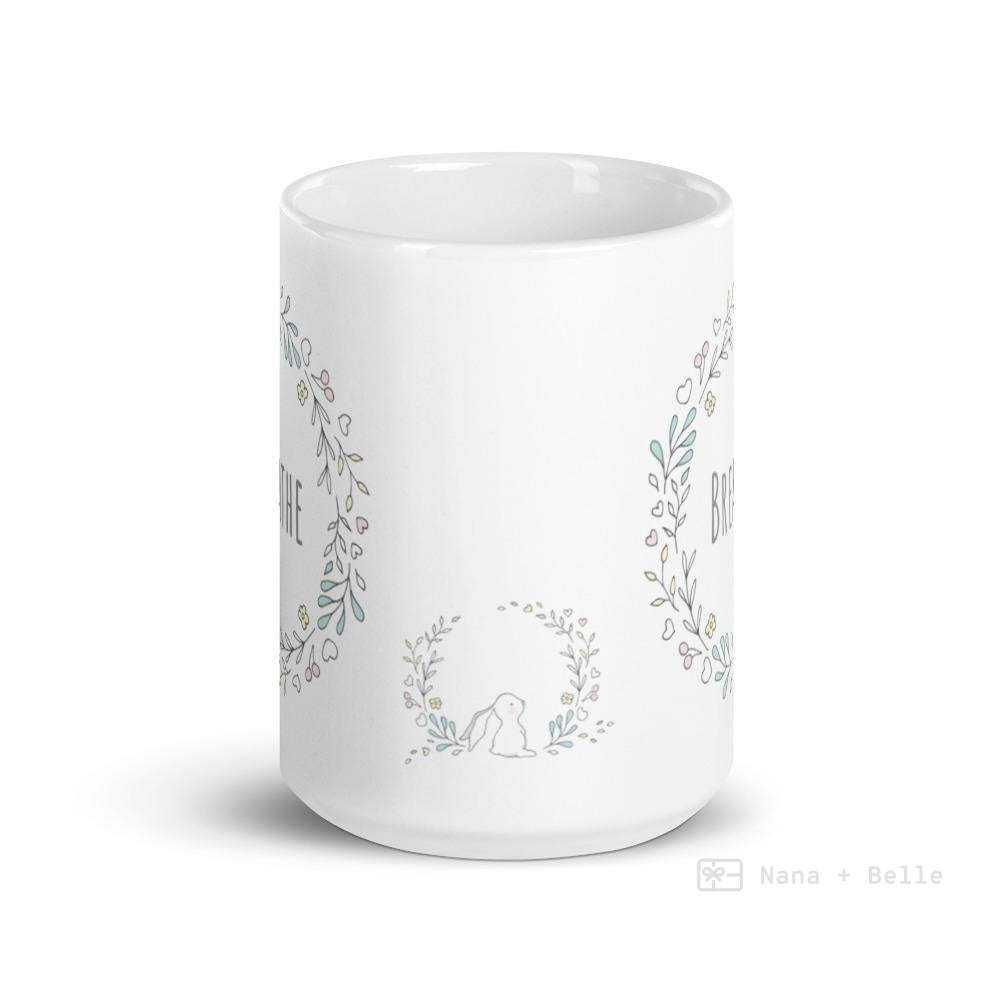 Breathe Floral Wreaths Mug Mugs