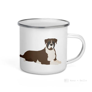 Brindle Boxer Dog Enamel Mug Mugs