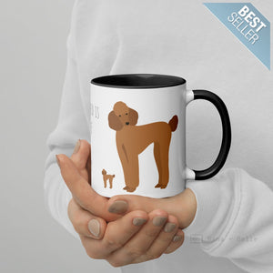 Brown Poodle Mug For Lovers Black