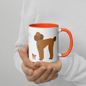 Brown Poodle Mug For Lovers Orange