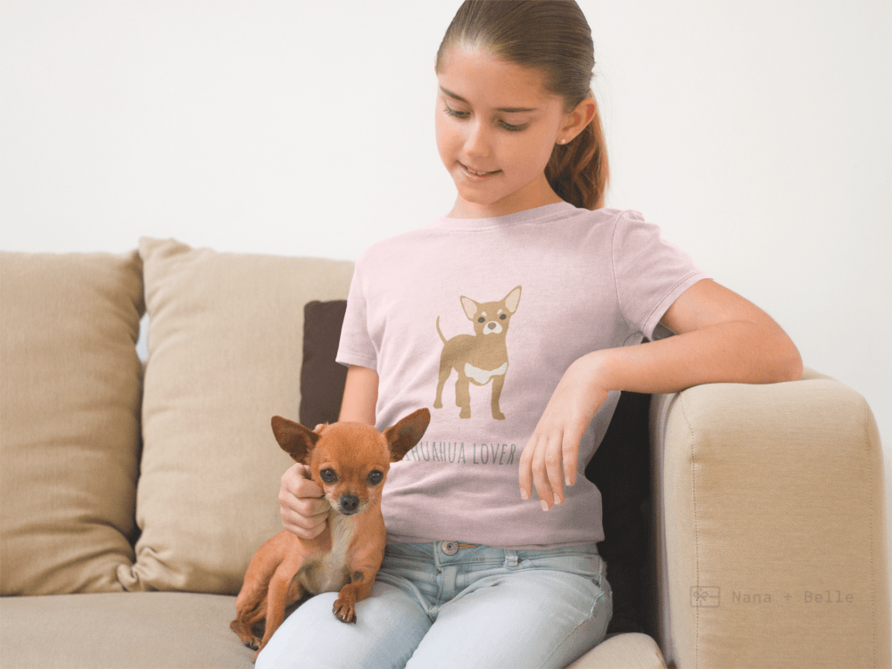 Chihuahua Customised Organic Cotton Kids T-Shirt Shirts & Tops