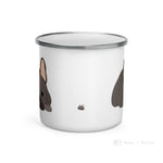 Load image into Gallery viewer, Chocolate French Bulldog Frenchie Enamel Mug Mugs
