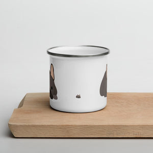 Chocolate French Bulldog Frenchie Enamel Mug Mugs