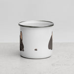 Load image into Gallery viewer, Chocolate French Bulldog Frenchie Enamel Mug Mugs
