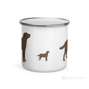 Chocolate Labrador Retriever Dog Enamel Mug / Cup Mugs