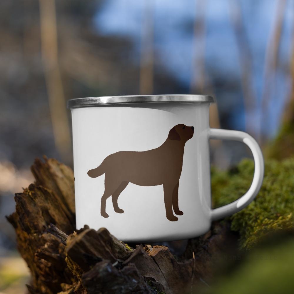 Chocolate Labrador Retriever Dog Enamel Mug / Cup Mugs