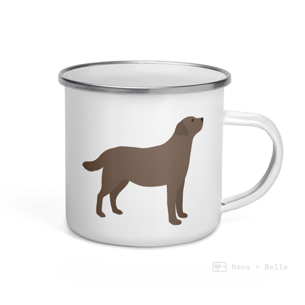 Chocolate Labrador Retriever Dog Enamel Mug / Cup Mugs