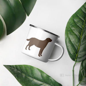 Chocolate Labrador Retriever Dog Enamel Mug / Cup Mugs