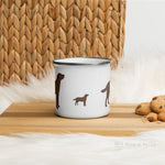 Load image into Gallery viewer, Chocolate Labrador Retriever Dog Enamel Mug / Cup Mugs
