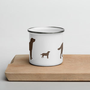 Chocolate Labrador Retriever Dog Enamel Mug / Cup Mugs