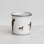 Load image into Gallery viewer, Chocolate Labrador Retriever Dog Enamel Mug / Cup Mugs
