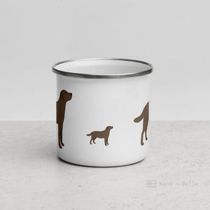 Chocolate Labrador Retriever Dog Enamel Mug / Cup Mugs