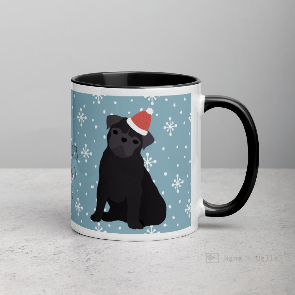 Christmas Pug Mug For Pug Lovers Black Mugs