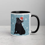 Load image into Gallery viewer, Christmas Pug Mug For Pug Lovers Black Mugs
