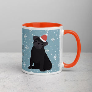 Christmas Pug Mug For Pug Lovers Orange Mugs