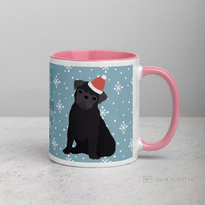 Christmas Pug Mug For Pug Lovers Pink Mugs