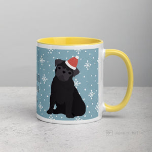 Christmas Pug Mug For Pug Lovers Yellow Mugs