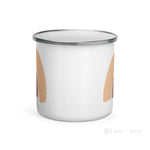 Load image into Gallery viewer, Chunky Peach Rainbow Enamel Mug / Rainbow Cup Mugs
