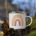 Load image into Gallery viewer, Chunky Peach Rainbow Enamel Mug / Rainbow Cup Mugs
