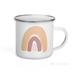 Load image into Gallery viewer, Chunky Peach Rainbow Enamel Mug / Rainbow Cup Mugs
