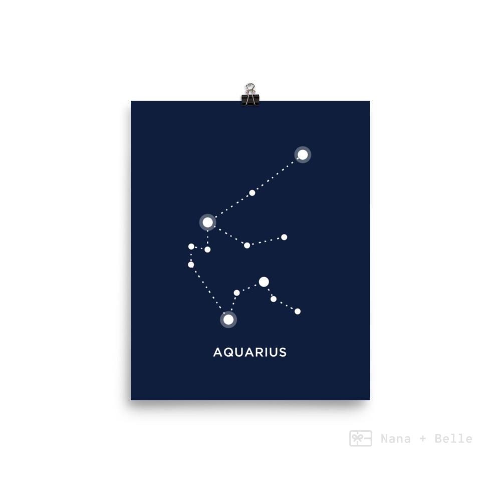 Constellation Aquarius Art Print Poster