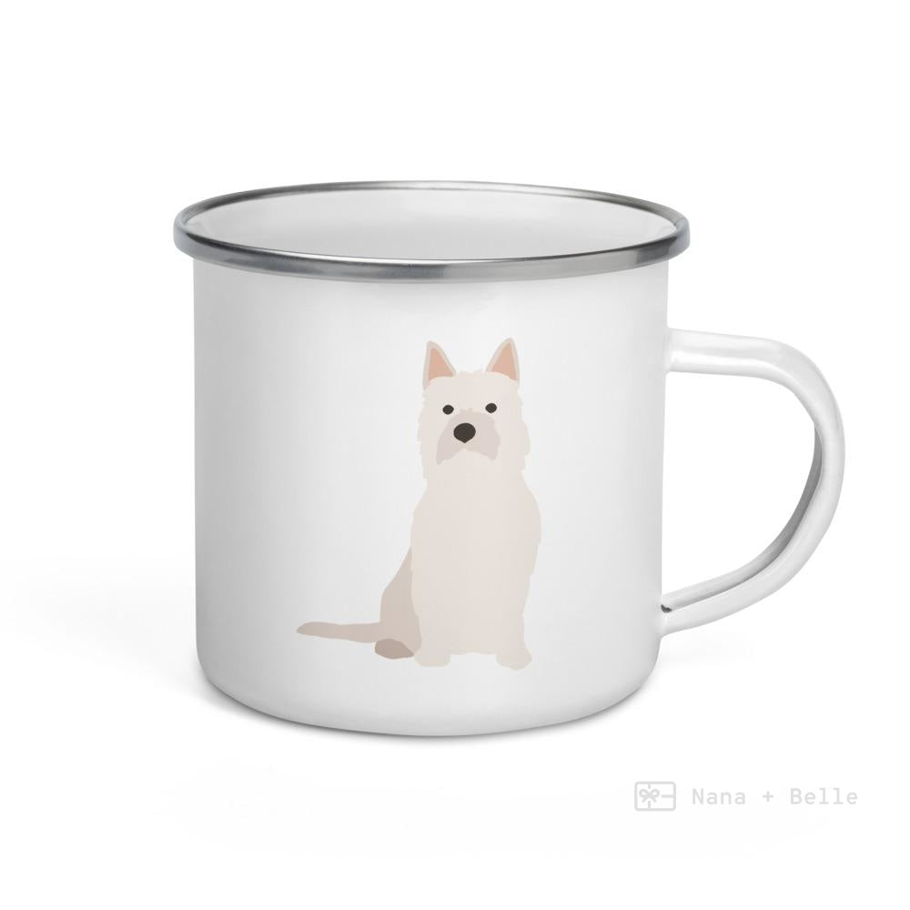 Cream Cairn Terrier Dog Enamel Mug Mugs