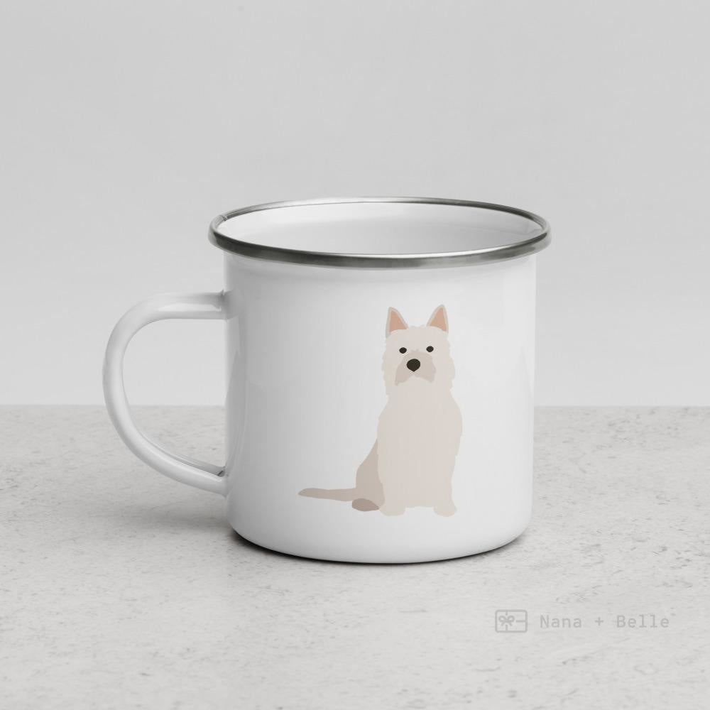 Cream Cairn Terrier Dog Enamel Mug Mugs