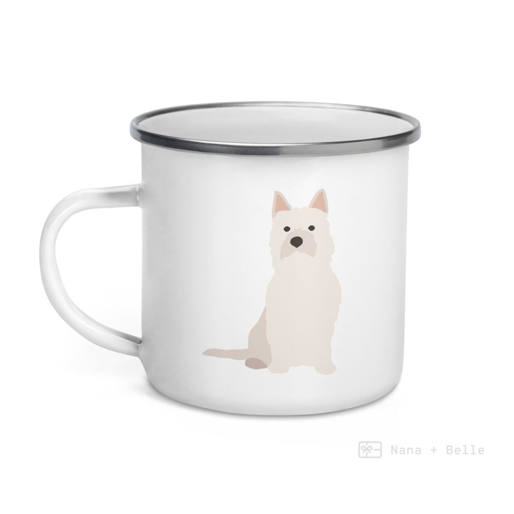 Cream Cairn Terrier Dog Enamel Mug Mugs