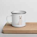 Load image into Gallery viewer, Cream Cairn Terrier Dog Enamel Mug Mugs
