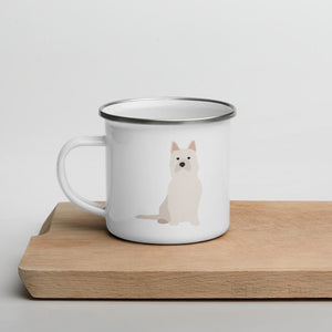 Cream Cairn Terrier Dog Enamel Mug Mugs