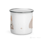 Load image into Gallery viewer, Cream French Bulldog / Frenchie Enamel Mug Mugs
