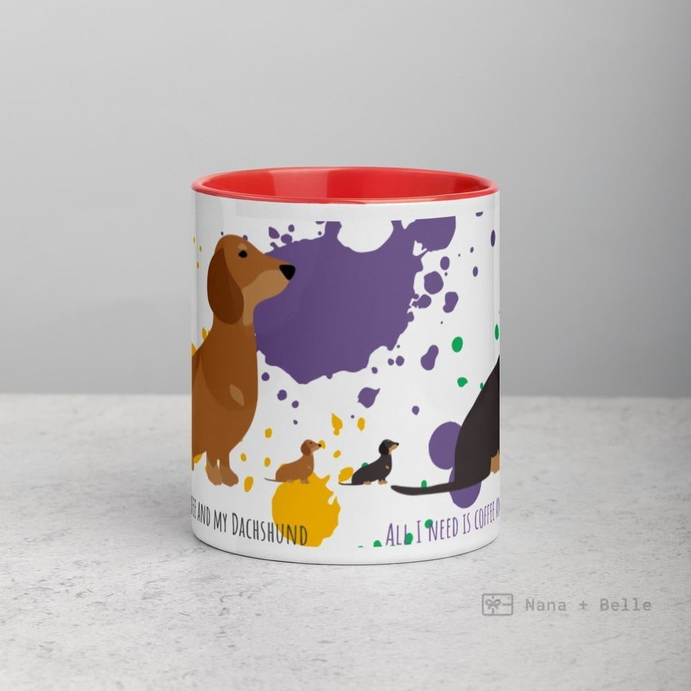 Dachshund Mug With Color Inside Mugs