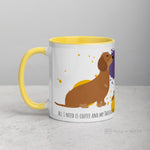 Load image into Gallery viewer, Dachshund Mug With Color Inside Mugs
