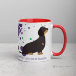 Load image into Gallery viewer, Dachshund Mug With Color Inside Red Mugs
