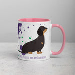 Load image into Gallery viewer, Dachshund Mug With Color Inside Pink Mugs
