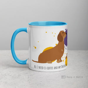 Dachshund Mug With Color Inside Mugs