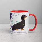 Load image into Gallery viewer, Dachshund Mug With Color Inside Red Mugs
