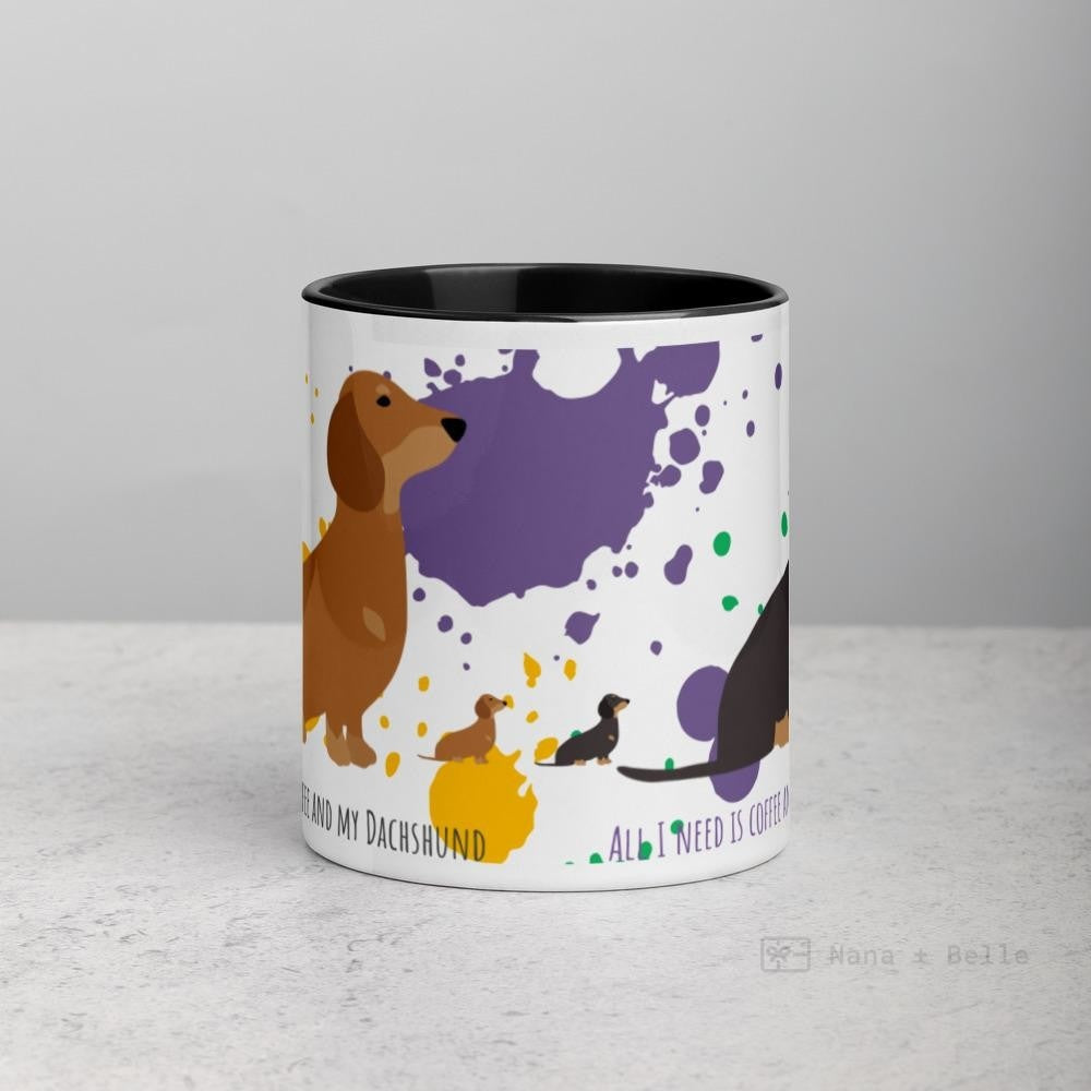 Dachshund Mug With Color Inside Mugs