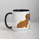 Load image into Gallery viewer, Dachshund Mug With Color Inside Mugs
