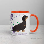 Load image into Gallery viewer, Dachshund Mug With Color Inside Orange Mugs
