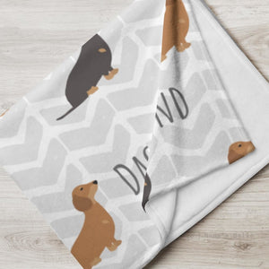 Dachshund Throw Blanket Cushions