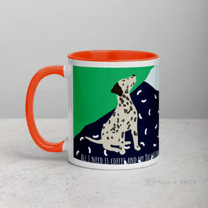 Dalmatian Mug With Colour Inside Mugs