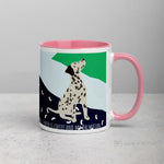 Load image into Gallery viewer, Dalmatian Mug With Colour Inside Pink Mugs
