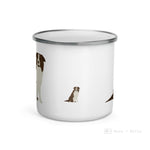 Load image into Gallery viewer, Dark Brown Border Collie Dog Enamel Mug / Cup Mug
