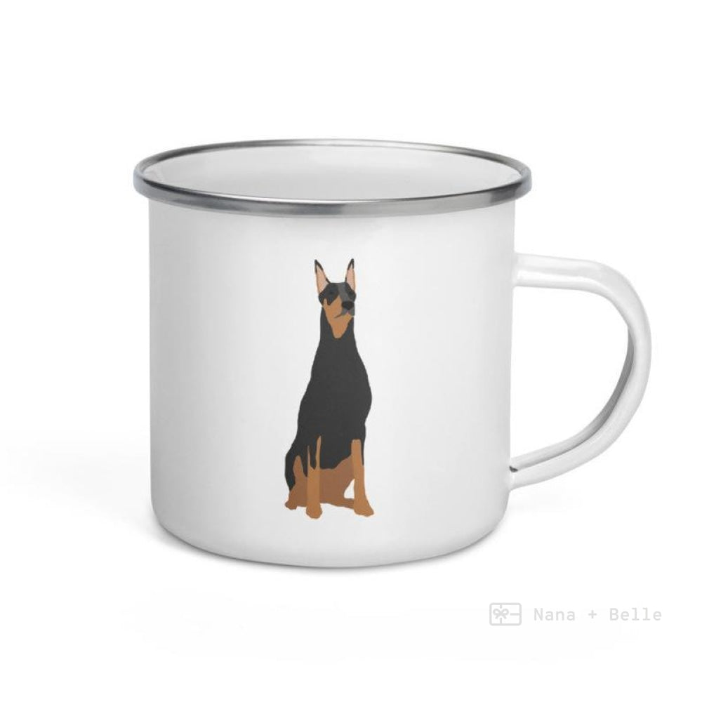 Doberman Dog Enamel Mug Mugs