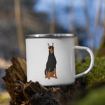 Load image into Gallery viewer, Doberman Dog Enamel Mug Mugs
