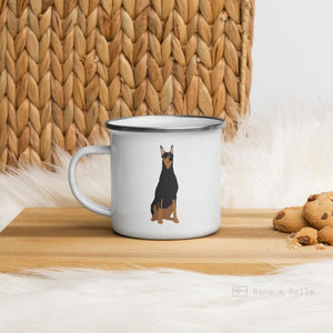 Doberman Dog Enamel Mug Mugs